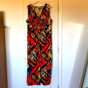 Maxi dress, abstract print size 2X